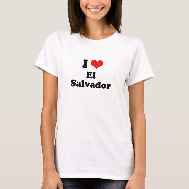 Camiseta Eu amo El Salvador Tshirt (Frente)