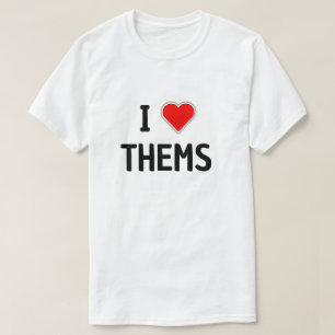CAMISETA EU AMO ELES, PRONOMES ELES DELAS