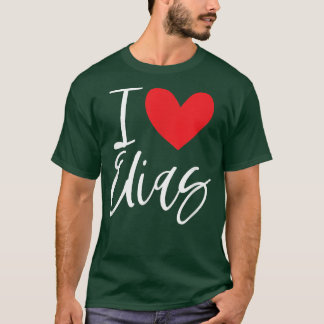 Camiseta Eu Amo Elias Nome Menina Personalizada Mulher BFF 