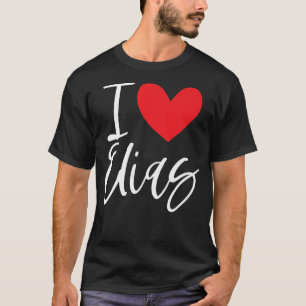 Camiseta Eu Amo Elias Nome Menina Personalizada Mulher BFF 