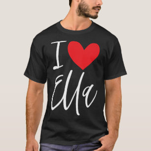Camiseta Eu Amo Ella Name Personalizado Mulher BFF Frien