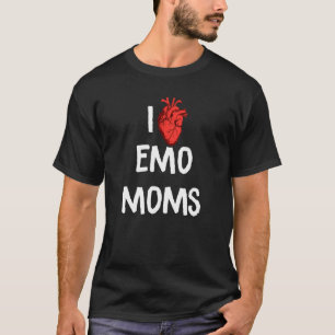 Camiseta Eu Amo Emo Mães Engraçado Coração Vermelho