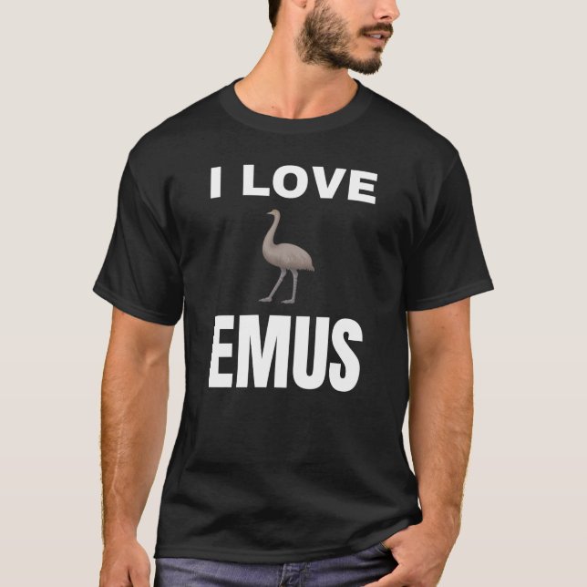 Camiseta Eu amo Emus (Frente)