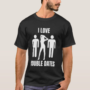 Camiseta Eu Amo Encontros Duplos Divertidos Estilo de Vida