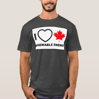 Camiseta Eu amo energia renovável canadense 1