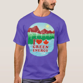 Camiseta Eu amo energia verde canadense