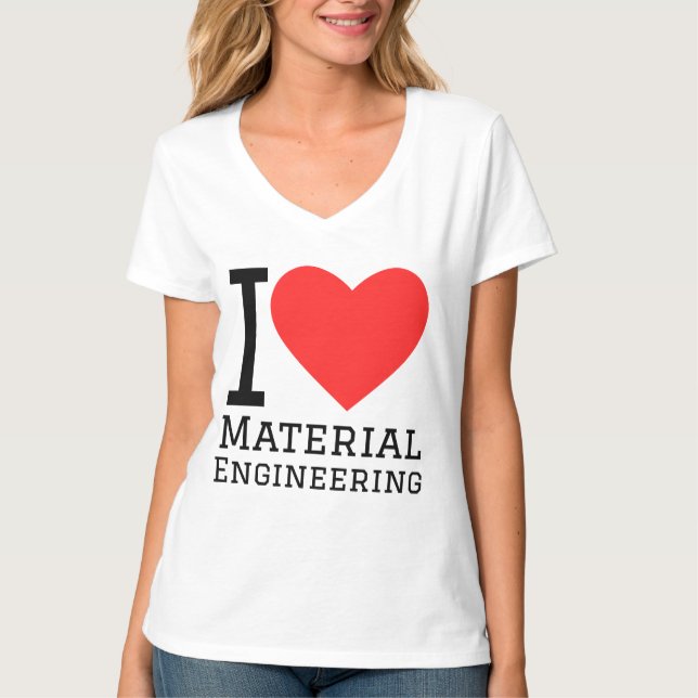 Camiseta Eu amo engenharia de materiais  (Frente)