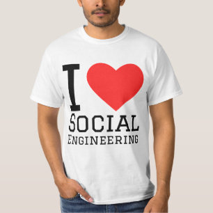 Camiseta Eu amo engenharia social 