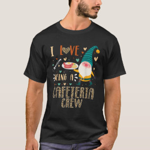 Camiseta Eu Amo Equipe da Cafeteria Gnome Equipe Combinando