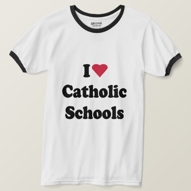 CAMISETA EU AMO ESCOLAS CATÓLICAS (Frente do Design)