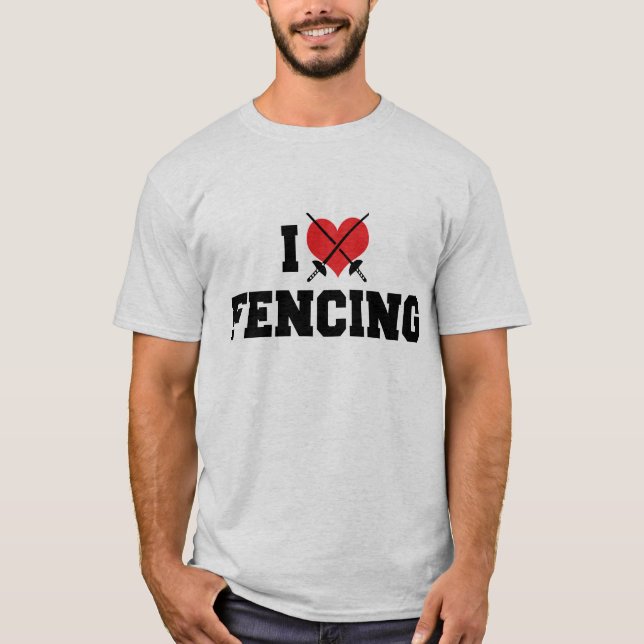 Camiseta Eu Amo Esgrima (Frente)