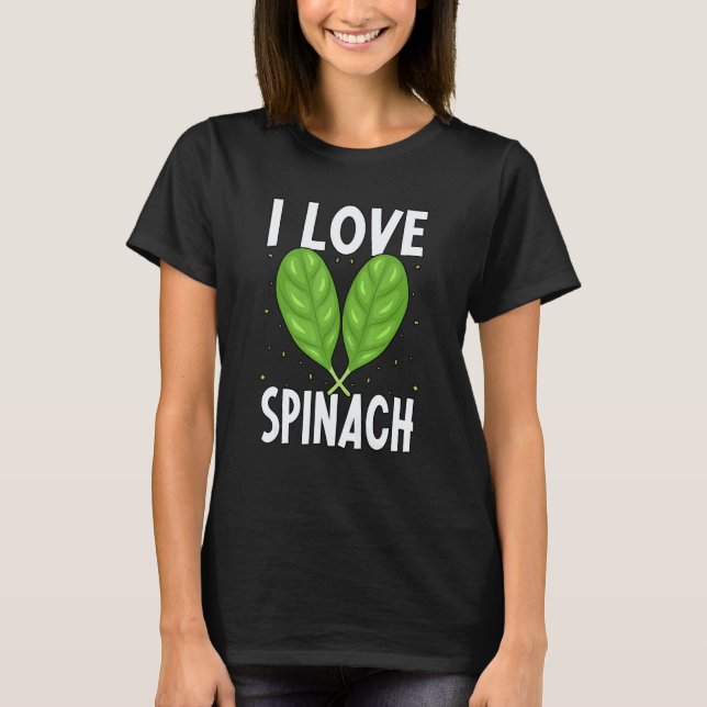 Camiseta Eu Amo Espinafre Vegano (Frente)