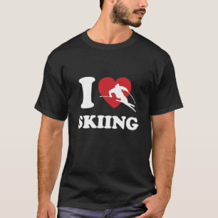 Camiseta Eu amo esquiar