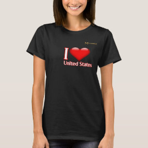 Camiseta Eu Amo Estados Unidos