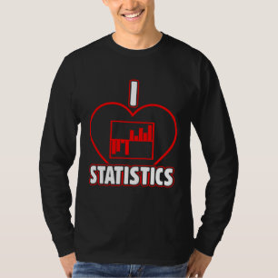 Camiseta Eu Amo Estatística Ciência Atuarial Dados de Segur