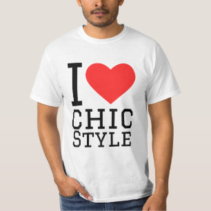 Camiseta Eu amo estilo chique