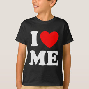 Camiseta Eu Amo Eu Coração Vermelho Eu Eu Amo Eu Mesmo E Eu
