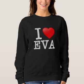 Camiseta Eu Amo Eva, Coração Vermelho Sexy Elfie Tee