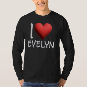 Camiseta Eu Amo Evelyn Nome Mulher Personalizada Amiga
