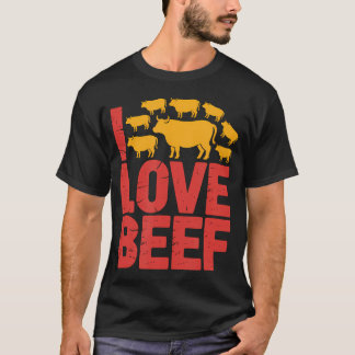 Camiseta Eu Amo Fanáticos por Gado de Corte Estampa
