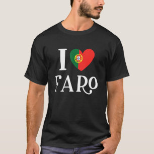 Camiseta Eu Amo Faro Portugal Coração Bandeira_1