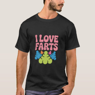 Camiseta Eu Amo Fart Bold Colorida Expressão