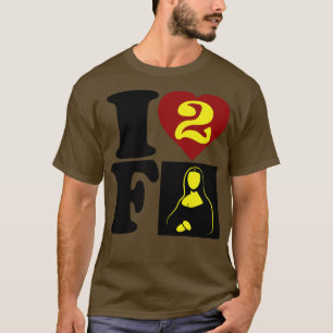 Camiseta EU AMO FAZER A Engraçada Mensagem Escondido No Cor