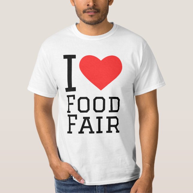 Camiseta Eu amo feira de comida (Frente)