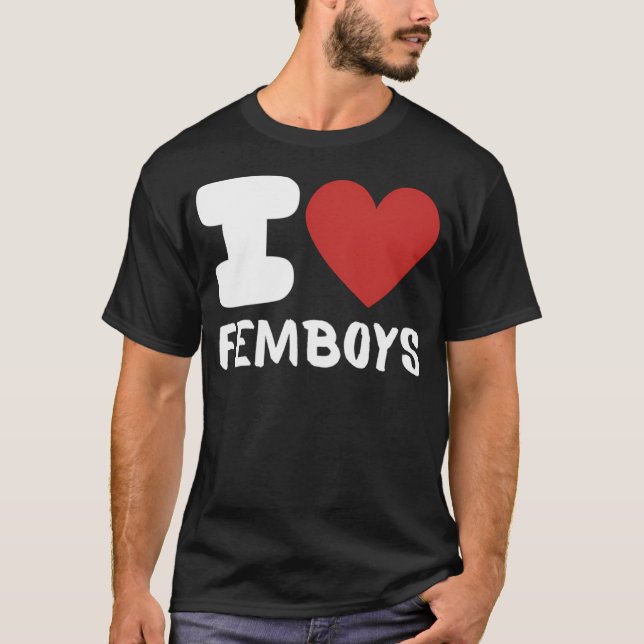 Camiseta Eu Amo Femboys (Frente)