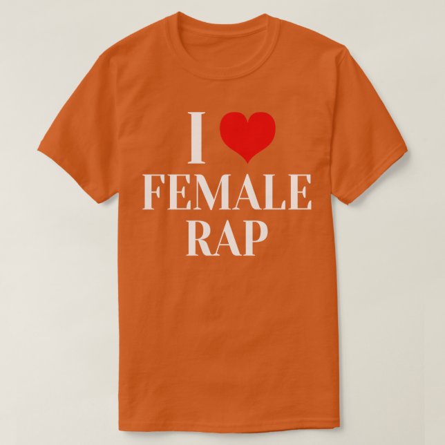 Camiseta eu amo fêmea rap (Frente do Design)