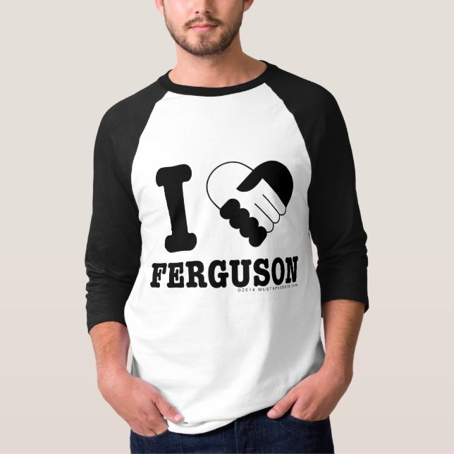 Camiseta Eu amo Ferguson junto (Frente)