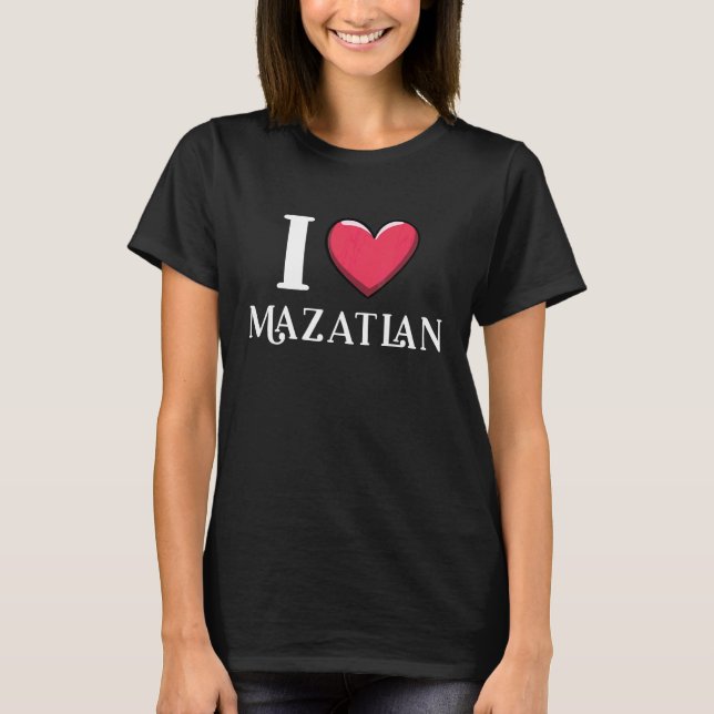 Camiseta Eu Amo Férias em Mazatlán México (Frente)