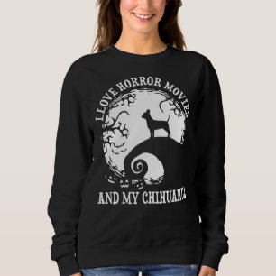 Camiseta Eu Amo Filmes Horrores E Meu Chihuahua Chihuahua D