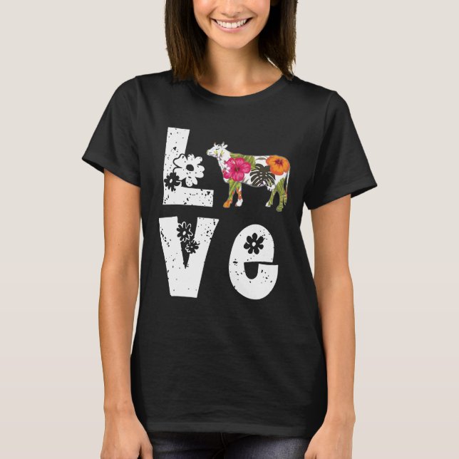 Camiseta Eu Amo Flor de Vacas (Frente)