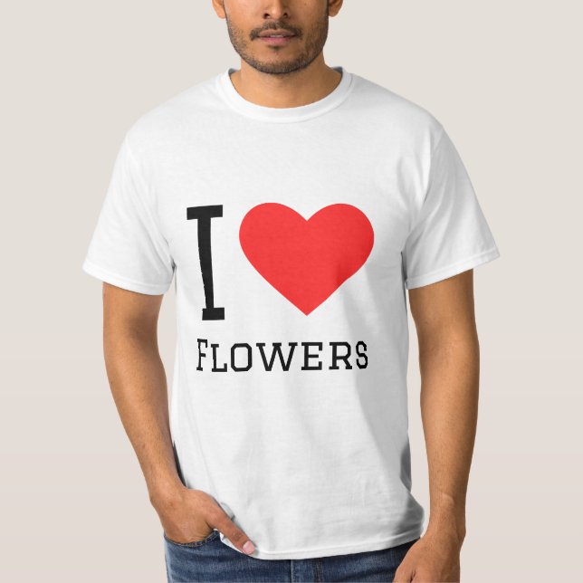 Camiseta Eu amo flores (Frente)