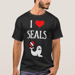 Camiseta Eu Amo Focas Eu Adoro Focas Foca  Mamífero Marinho