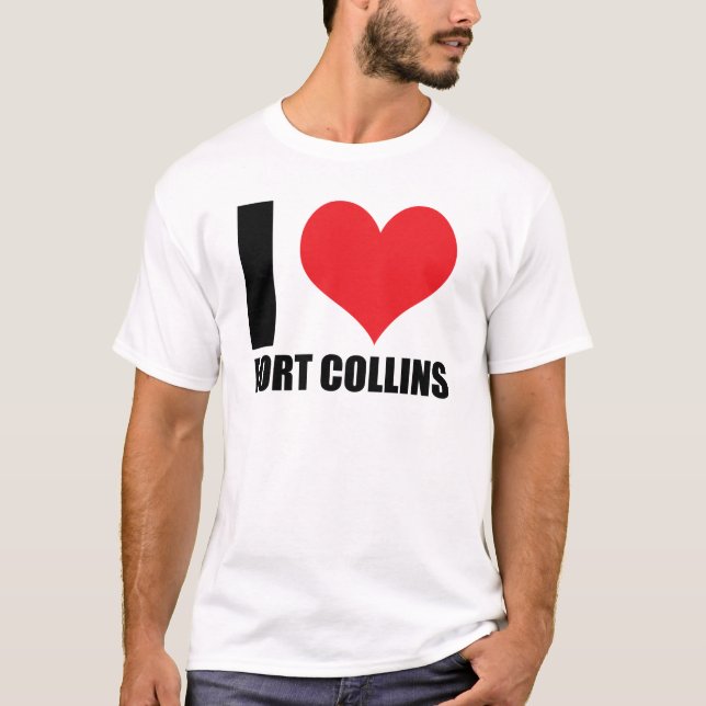 Camiseta Eu amo Fort Collins (Frente)