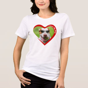 Camiseta Eu Amo Foto do Coração do Meu Cachorro