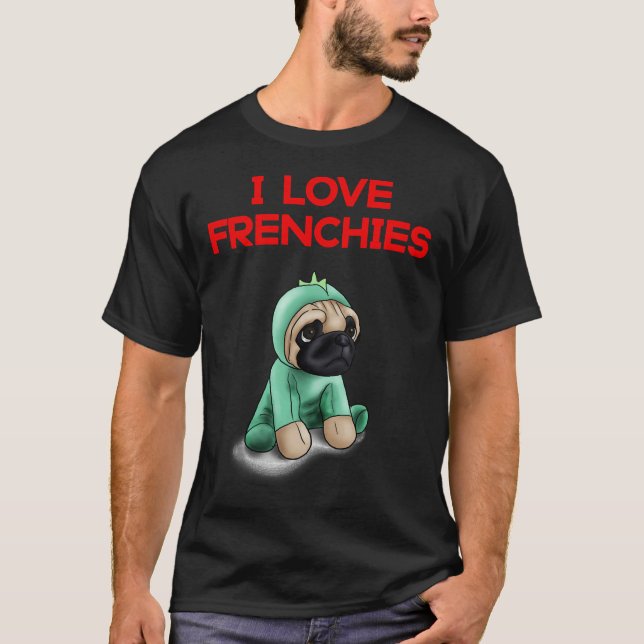 Camiseta Eu Amo Franceses Bons E Franceses (Frente)
