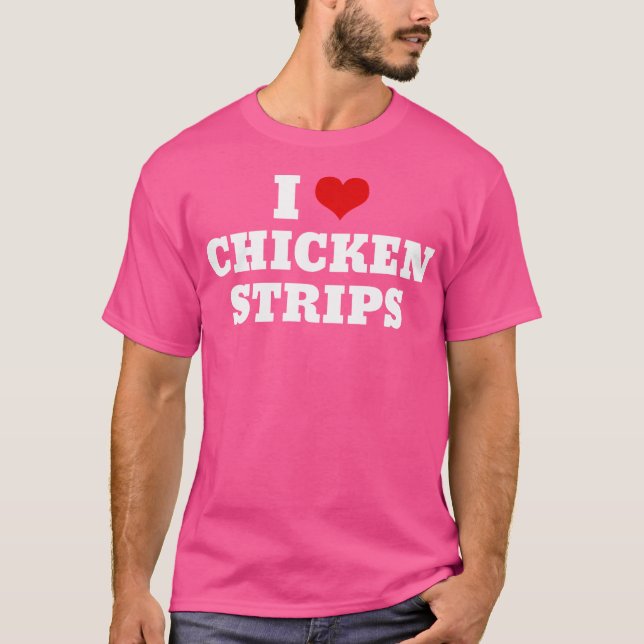Camiseta Eu Amo Frango Empanado Comida (Frente)