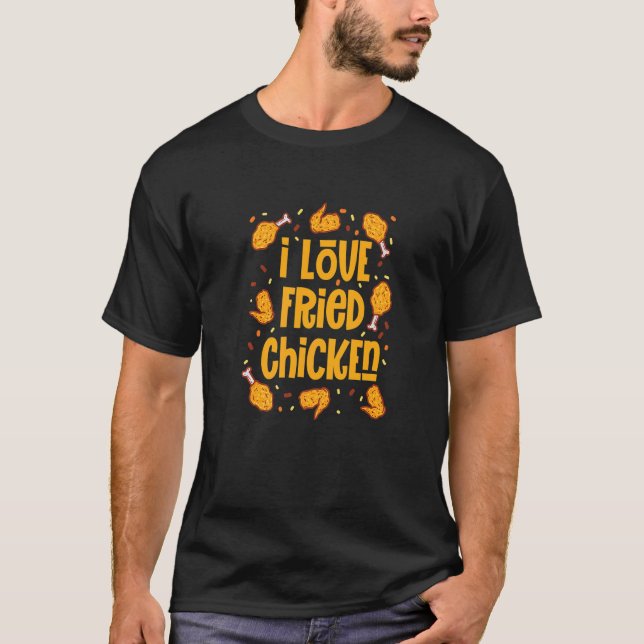 Camiseta Eu Amo Frango Frito (Frente)