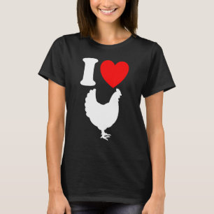 Camiseta Eu Amo Frangos Fazendeiro Frango Fazendeiro Fran