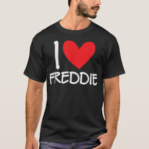 Camiseta Eu Amo Freddie Name Personalizado Men Cara BFF Fri