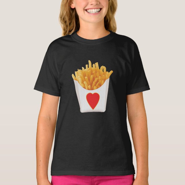 Camiseta Eu Amo Fries Franceses (Frente)