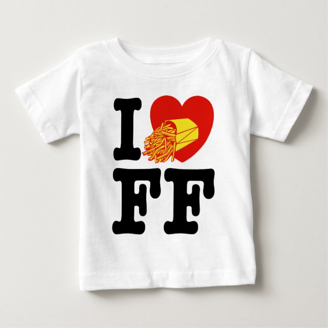 Camiseta Eu Amo Fries Franceses (Frente)