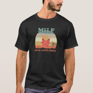 Camiseta Eu Amo Fries Franceses Eu Amo Fries M.I.L.F