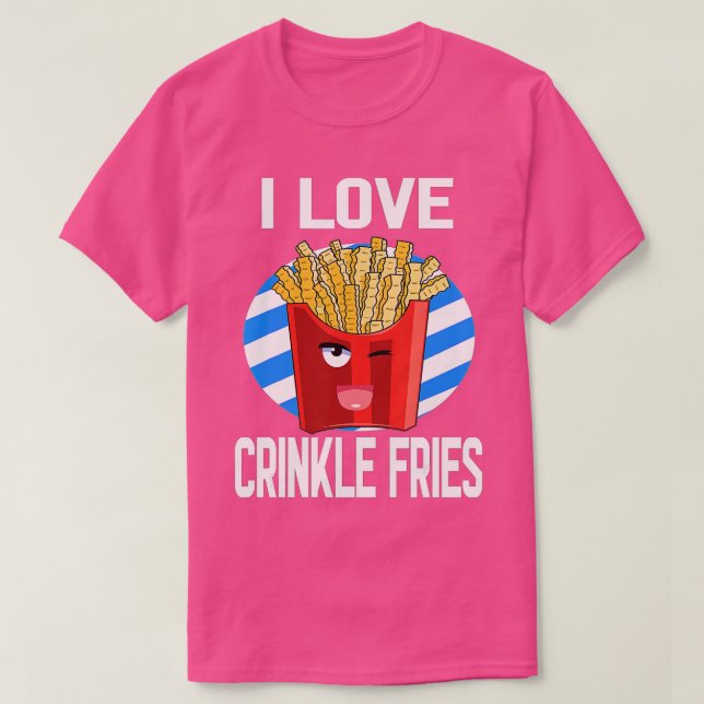 Camiseta Eu Amo Fritas Cortadas Fritam Batata Engraçada (Frente do Design)