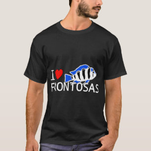 Camiseta Eu Amo Frontosa Cichlids Aquário Amantes de Tanque