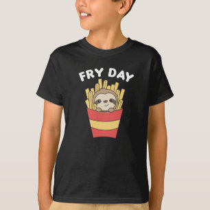 Camiseta Eu Amo Fry Day Engraçado Slony Fries Francês Sex