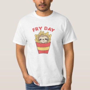 Camiseta Eu Amo Fry Day Engraçado Slony Fries Francês Sexta